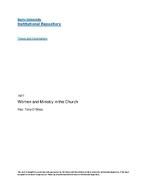 Women and ministry in the Church
